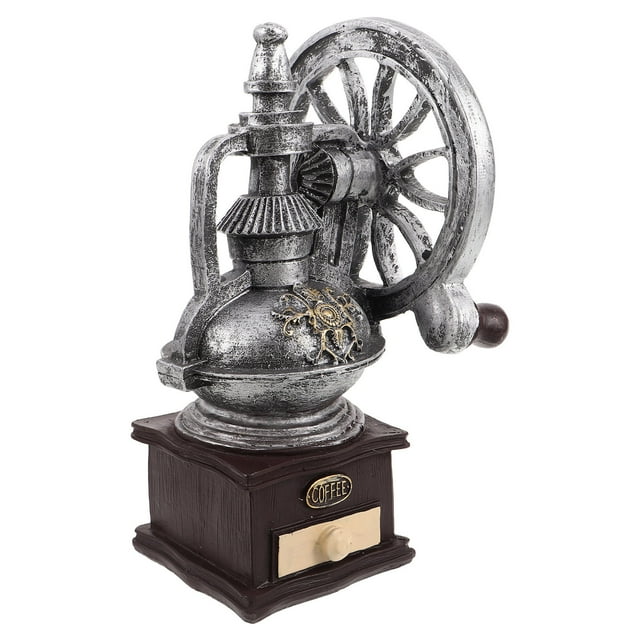 WHAMVOX Resin Coffee Machine Figurine Decorative Ornament for Living Room Desk and Office Display