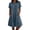 Navy, variant on SAWOBUUN Women Cotton Linen Shirt Dress Short Sleeve Collar Washed Crinkle Loose Midi Dresses Summer Casual Tunic Dress with Side Pockets
