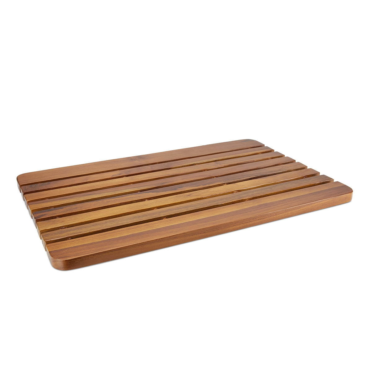 TeakCraft Teak Shower Mat, 24 Inch Non-Sliding Sauna, Spa, Bath Mat, The Troy
