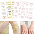 thumbnail image 2 of Waterproof Long Lasting Body Art Stickers Fake Skin Decals for Women Men Party Festival Makeup, 2 of 10