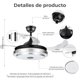 thumbnail image 4 of Lámpara Ventilador Techo Led Aspa Retráctil Bocina Bt - S002 Techno-Shine LCF28WC1N, 4 of 4