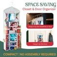 thumbnail image 4 of Elf Stor Dual-Sided  Vinyl Hanging Wrapping Paper Storage Organizer (Clear), 4 of 7