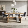 thumbnail image 3 of Jofran Maddox Mid-Century Modern Faux Leather Upholstered Dining Chair (Set of 2), 3 of 9