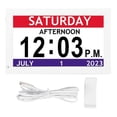 thumbnail image 2 of Calendrier Numérique Réveil, 7 Pouces 12 Réveils Personnalisés Horloge Numérique avec Jour et Date pour Médicaments Repas Rendez-Vous, 2 of 7