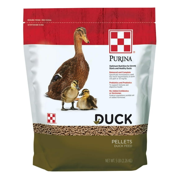 Purina Pellets Wild and Pet Duck Bird Food, 5 lb