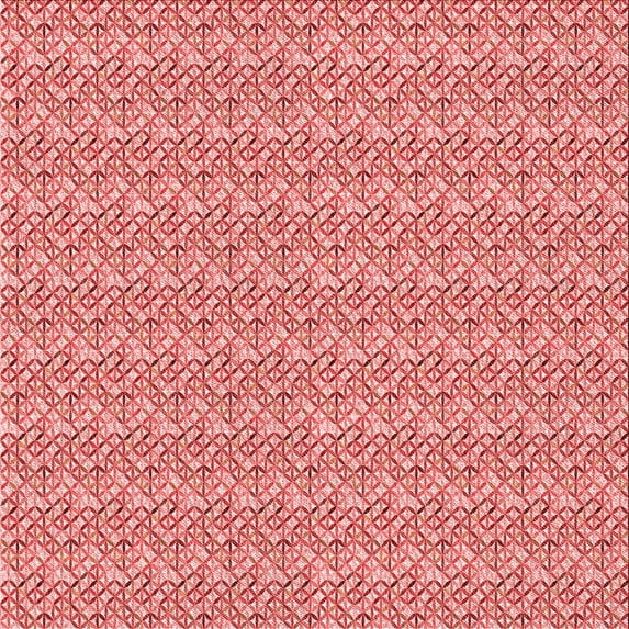 Ahgly Company Indoor Square Patterned Pastel Pink Area Rugs, 6' Square