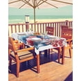 thumbnail image 2 of Hokiten Outdoor Tablecloths with Umbrella Hole & Zipper, Red Blue 4th of July 54x80 Inch Tablecloth Rectangle, Botanical Independence Day Welcome Waterproof Table Cloth, Patio/Pool Table Covers, 2 of 7