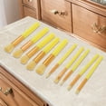 thumbnail image 5 of Unique Bargains 10 Pcs Lightweight Makeup Brush for Business Travel Yellow Synthetic Fiber Hair Plastic, 5 of 5