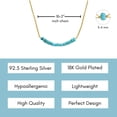 thumbnail image 5 of Turquoise Bar Necklace for Women – 925 Sterling Silver 18K Gold Plated Jewelry Gift for Women, December Birthstone Elegant Mother's Day Gifts, 5 of 9