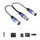 thumbnail image 5 of Adaptador de cable, conector hembra de 0,3 m Adaptador de cable conector hembra Cable de extensión de micrófono Funcionamiento suave, 5 of 9