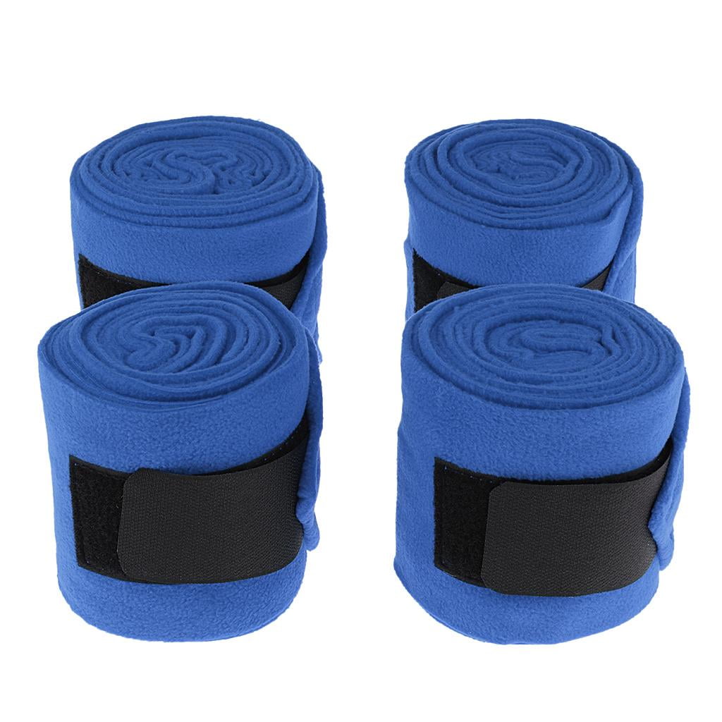 Wswqop 4 Pack Professional Equine Horse Tack Grooming Leg Wrap , for Men Women Outdoor Blue
