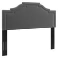 thumbnail image 6 of Modway Adelaide Performance Velvet King Platform Bed in Charcoal, 6 of 10