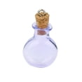 thumbnail image 5 of Kesenlong mini bottle 10pc Glass Cork Bottles Round Flat Vial Wishing Bottle DIY Pendants (Purple), 5 of 5