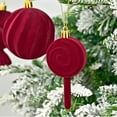 thumbnail image 4 of 24PCS Velvet Christmas Tree Ornaments Set, Wine Red Flocked Hanging Christmas Balls Ornaments, Shatterproof Decorative Hanging Balls Decorations Assortment for Xmas Tree Holiday Home Party Decor, 4 of 9
