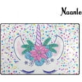 thumbnail image 3 of FREEAM Floral Unicorn Non Slip Area Rug for Living Dinning Room Bedroom Kitchen, 2' x 3'(24 x 36 Inch / 60 x 90 cm), Floral Unicorn Nursery Rug Floor Carpet, 3 of 6