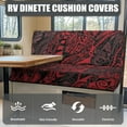 thumbnail image 4 of XYZCANDO Red Hawaiian Polynesian RV Dinette Cushion Covers RV Accessories Furniture Covers Comfortable Bench Cushion Universal Loveseat Sofa Chair Cover Furniture Protector Slipcovers, 4 of 7