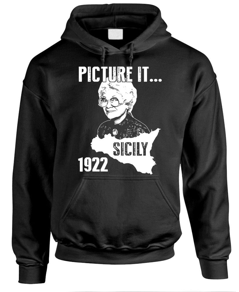 Novelty Beautiful Solid Color Landscape Full Sweater Hoodies Black
