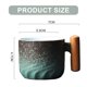 thumbnail image 2 of Taza de café con mango de madera, taza de café de cerámica, pastilla de café, taza de té de cerámica, taza pequeña de café o té de 70ml., 2 of 5