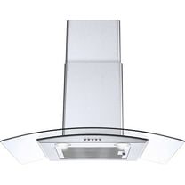 Range Hood 30 inch Convertible Wall Mount Range Hood with Tempered Glass 3 Speed Fan 450CFM