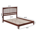 thumbnail image 5 of AFI Mission Queen Low Profile Wood Platform Bed, Walnut, 5 of 7