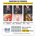 thumbnail image 3 of VEVOR 110V Commercial Ice Maker 440LBS/24H with 99LBS Storage Capacity Commercial Ice Machine 144 Ice Cubes Per Plate Include Scoop and Connection Hoses Auto Clean for Bar Home Supermarkets Restaurant, 3 of 9