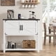thumbnail image 3 of Mueble Bar de Café Estilo Granja con Puerta Doble, Mueble Buffet con 2 Gabinetes de Almacenamiento y Estante Abierto, Mesa de Entrada con Consola para Sala de Estar, Pasillo, 3 of 8