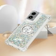 thumbnail image 5 of Compatible with Motorola Moto G Stylus 5G 2024 Case Glitter Liquid Clear Bling Moving Floating Sparkle with Ring Kickstand TPU Girly Women Cute Phone Case for Moto G Stylus 5G 2024 Sliver YBZ, 5 of 14