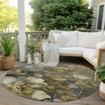 thumbnail image 6 of Addison Rugs Chantille Indoor/Outdoor Transitional Floral Taupe Washable Round Rug, 8' x 8', 6 of 6