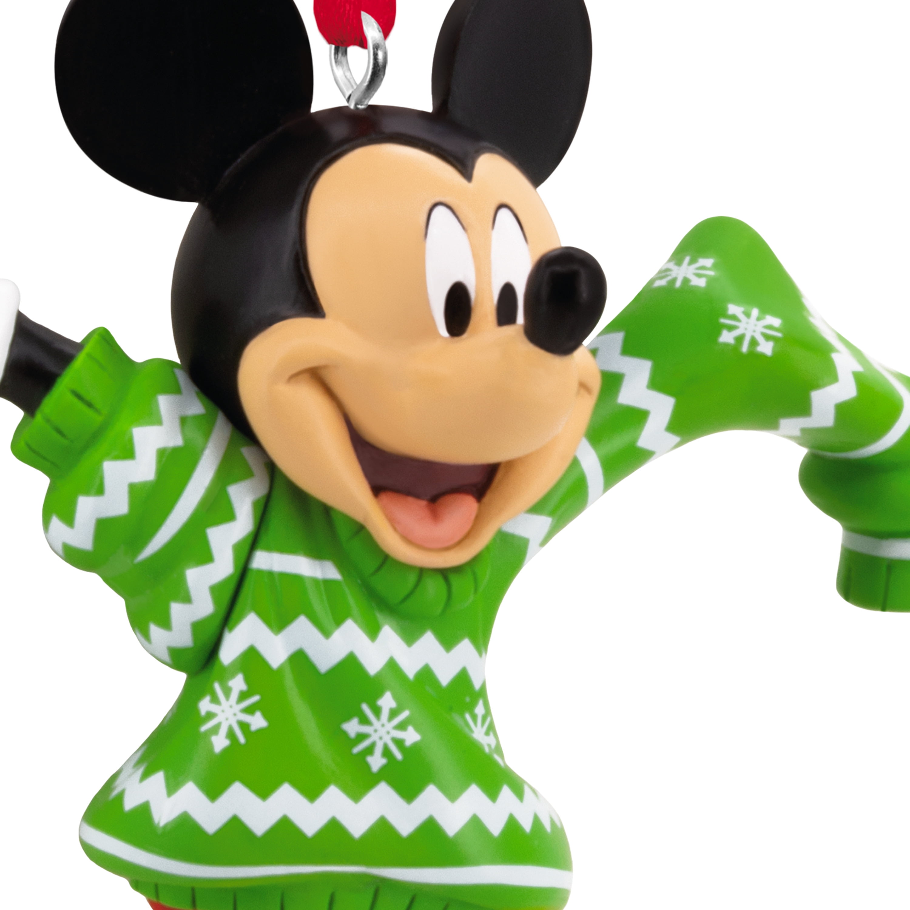 Hallmark Disney Mickey Mouse in Christmas Sweater Christmas Tree Ornament, Gifts for Disney Fans