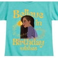 thumbnail image 3 of Disney - Wish - Believe Birthday Wishes - Toddler and Youth Girls Fitted Short Sleeve T-Shirt, 3 of 5