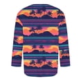 thumbnail image 5 of SGFCWSX Men's 3/4 Sleeve T-Shirt, Casual Graphic Print Crewneck Beach Tee for Men Purple Size XL, 5 of 5