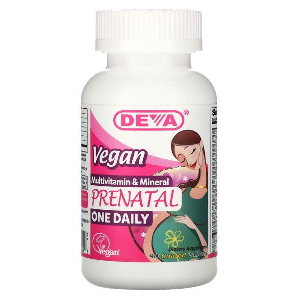 Deva Vegan Prenatal Multivitamin & Mineral, One Daily, 90 Coated