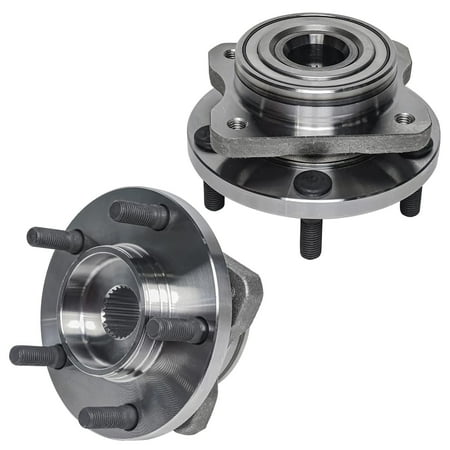 Detroit Axle - Front 2pc Wheel Bearing Hubs for Chrysler Town & Country Plymouth Prowler Grand Voyager Dodge Caravan, 2 Wheel Bearing and Hubs Assembly Set Replacement
