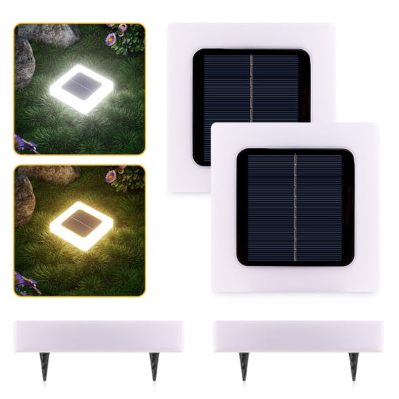 Bowayaoa Solar Buried Ground Light, Waterproof Auto On Off Outdoor Landscape Lamp, Light Sensor Solar Powered In-Ground Light for Garden Lawn Villa Yard Pathway Decor Lighting