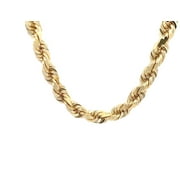 10K Gold Solid Rope Chain 8mm 24"