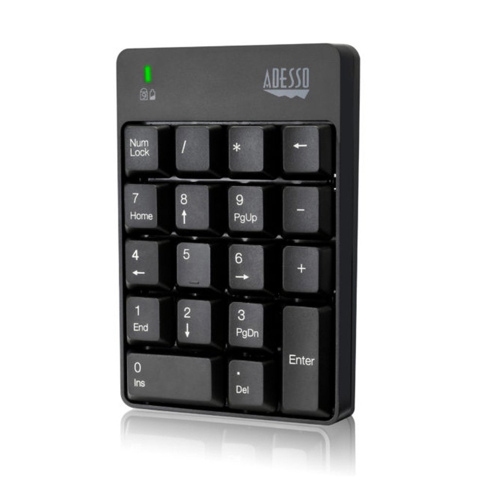 Adesso WKB6010UB Wireless Spill Resistant 18Key Numeric Keypad