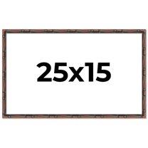 25x15 Frame Brown Bamboo with Dark Coffee/Walnut Finish | Solid Wood Picture Frame Width 0.75