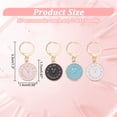 thumbnail image 2 of Alloy Enamel Roman Number Clock Charm Locking Stitch Markers Golden Tone 304 Stainless Steel Clasp Stitch Marker Mixed Color 3.3cm 4 colors, 2 of 4