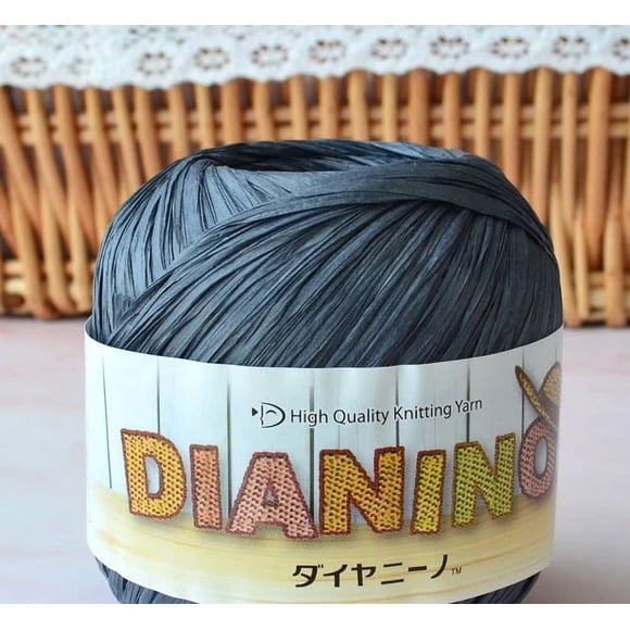 Japan higt quality kintting yarn RAFFIA hat bag space dyed kintting line thread 30g/roll 122meters
