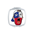 thumbnail image 1 of Chile Drapeau Tête de Maquillage Visage Miroir Portable Compact Double Face en Verre, 1 of 3