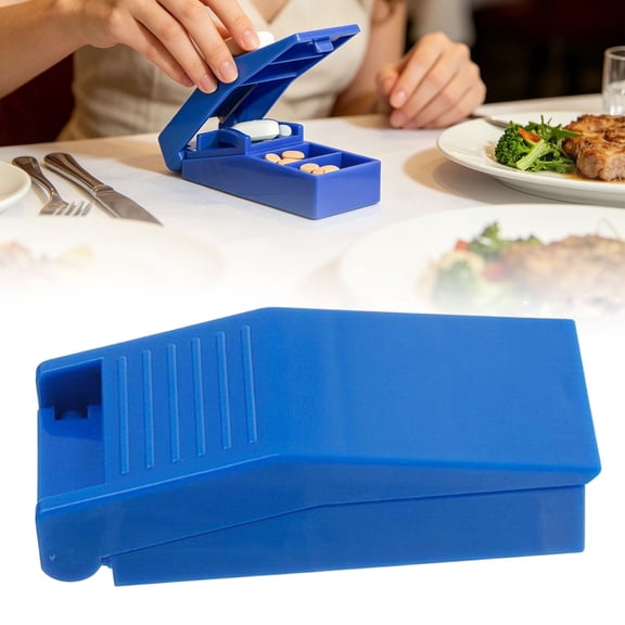 Torqee Pill Cutter Portable Pill Splitter with Stainless Steel Blade for Small and Large Tablets Compact Tablet Cutter for Travel and Daily Use