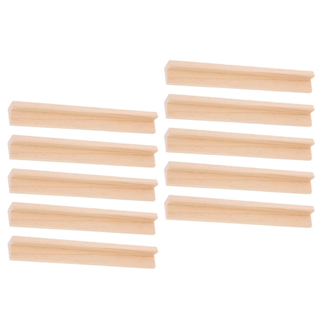 SEWACC Wooden Domino Tray for Kids Ivory Color Smooth Edges Durable and 10pcs