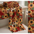 thumbnail image 6 of Soimoi Red Cotton Voile Fabric Leaves & Sunflower Floral Print Fabric by the Yard 56 Inch Wide, 6 of 7