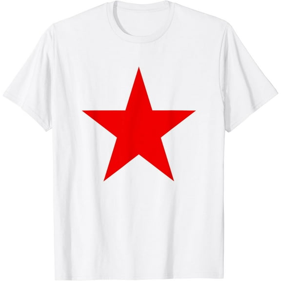 5 Point Red Star Design - Red Star T-Shirt100% cotton