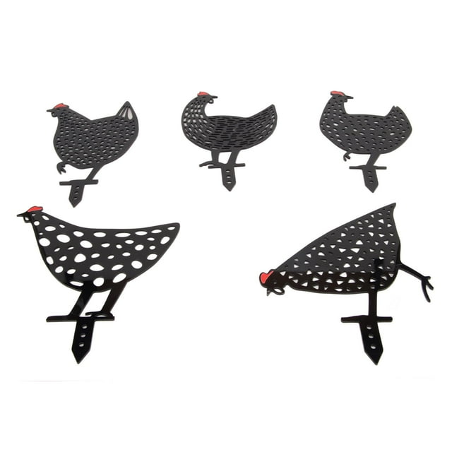 Piquets pour Animaux Coq, Acrylique Durable Creusé 5 Pcs Coq pour Jardin