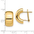 thumbnail image 4 of Diamond2Deal 14K Yellow Gold Omega Back Hoop Earrings for Women, 4 of 4