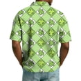 thumbnail image 5 of Men's St. Patrick's Day Shamrock Polo Shirt Short Sleeve Half Zip Casual Top, 5 of 9