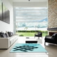 thumbnail image 7 of Ahgly Company Machine Washable Indoor Square Transitional Deep-Sea Green Area Rugs, 8' Square, 7 of 7