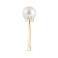 thumbnail image 3 of Angara South Sea Cultured Pearl Three Stone Ring with Diamonds in 14K Yellow Gold for Women | June Birthstone Jewelry for Her, 3 of 8