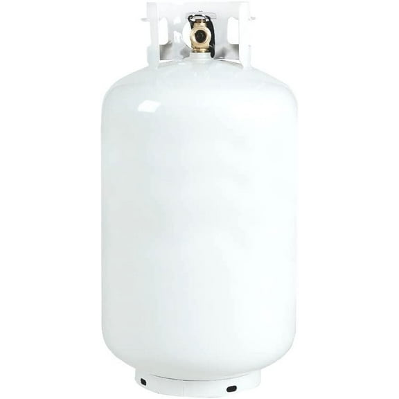 New 30 lb. Steel Propane/LP Cylinder with OPD Valve White 30LBLPG